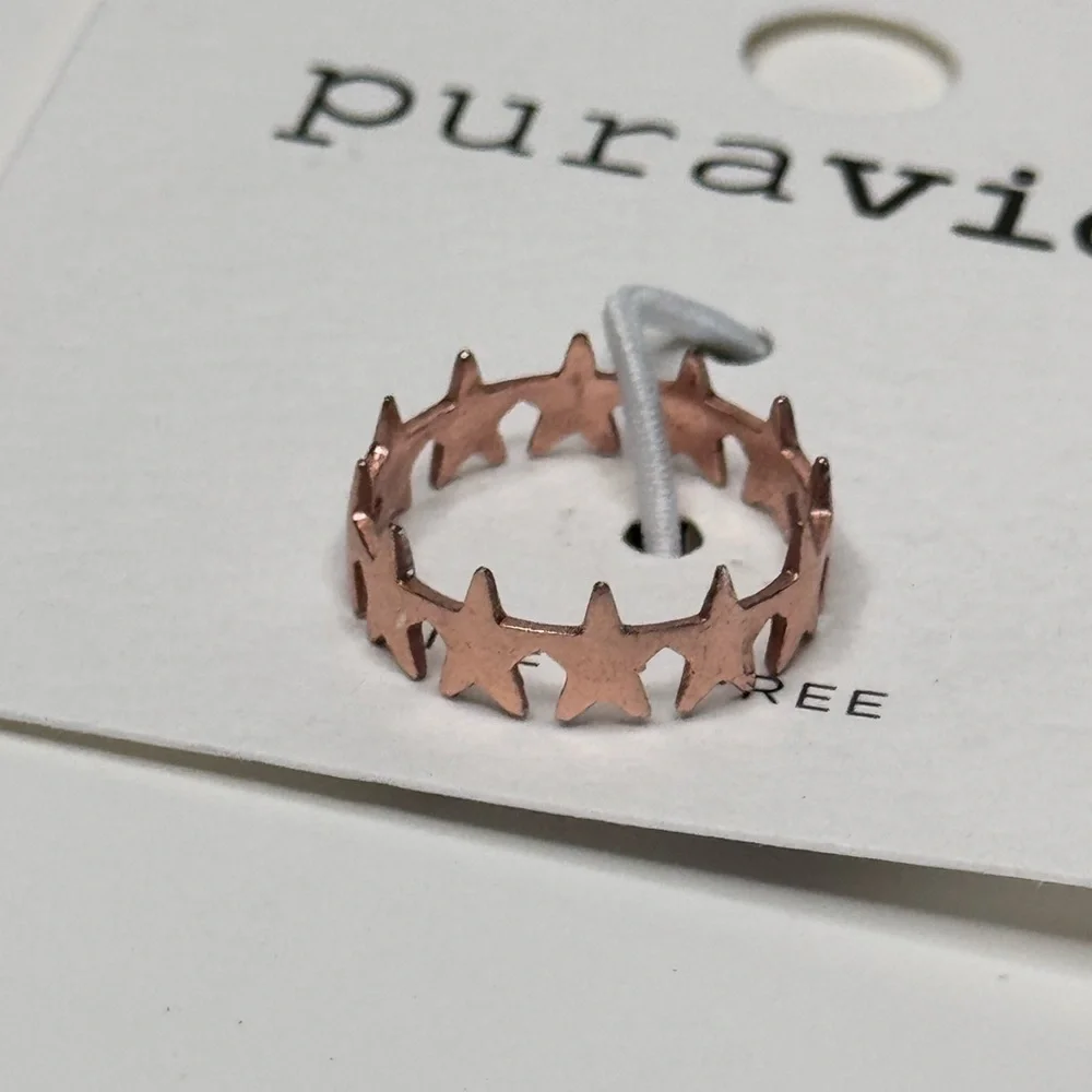 NWT Pura Vida Star Ring in Rose Gold Size 7